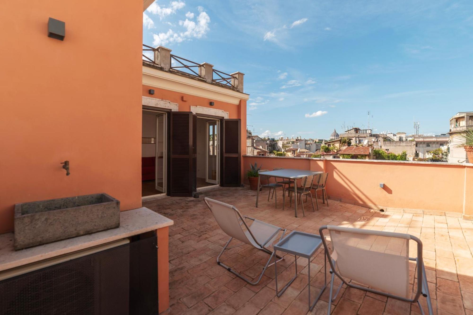 Apartment With Terrace In Via Del Pellegrino - FromhometoRom Eksteriør billede
